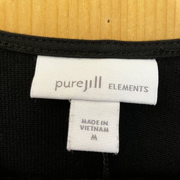 J.Jill Womens Pure Jill Elements Modest Stretch Pima Dress Medium Black SP EXC - Picture 5 of 11